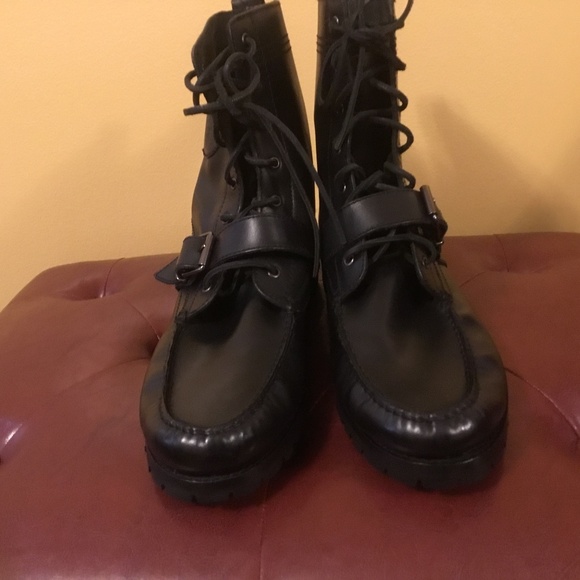 Polo Ralph Lauren Ranger Men’s Leather Boots 12D - Picture 3 of 16